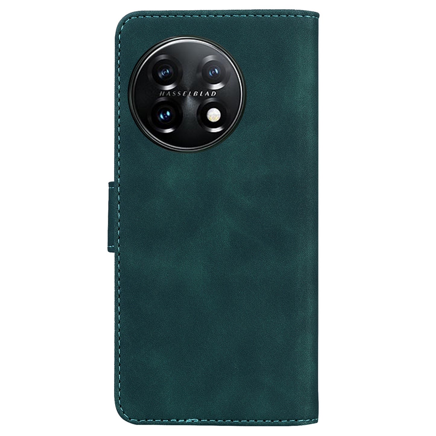 For OnePlus 11 5G Full Protection Phone Case PU Leather Smartphone Cover with Wallet Stand - Green