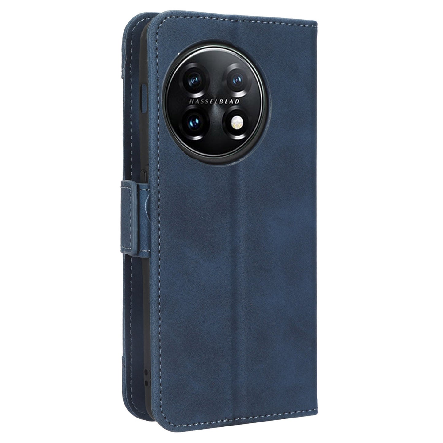 For OnePlus 11R 5G / Ace 2 5G PU Leather Stand Cover Multiple Card Slots Phone Wallet Case - Blue