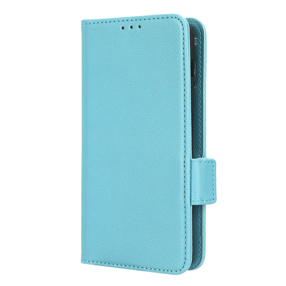 For OnePlus Ace 2 5G / 11R 5G Phone Case Folding Stand Litchi Texture Leather Wallet Phone Cover - Baby Blue
