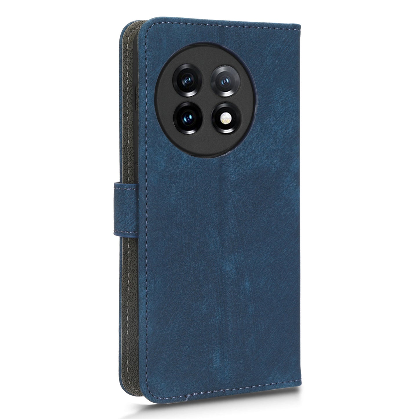 For OnePlus Ace 2 5G / 11R 5G Wallet Case RFID Blocking Leather Stand Phone Cover with Strap - Blue
