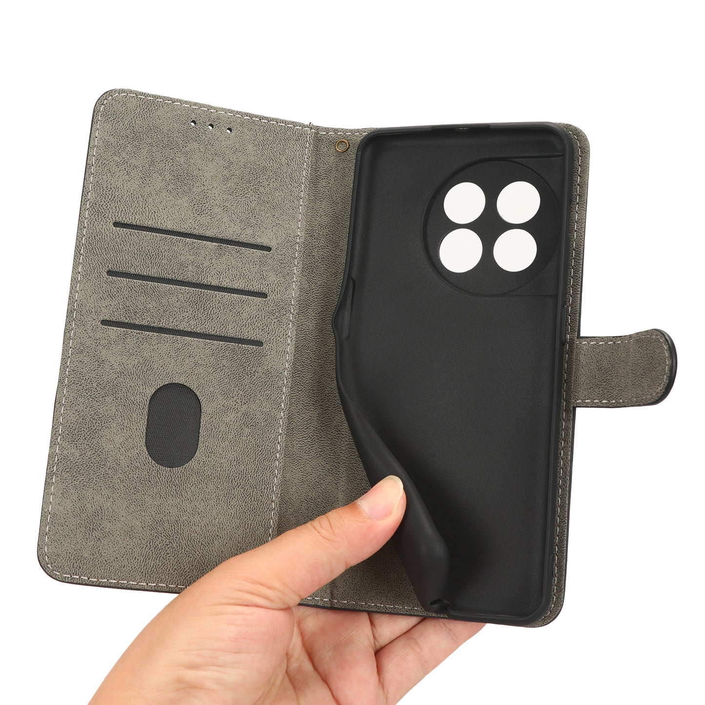 For OnePlus Ace 2 5G / 11R 5G Wallet Case RFID Blocking Leather Stand Phone Cover with Strap - Green