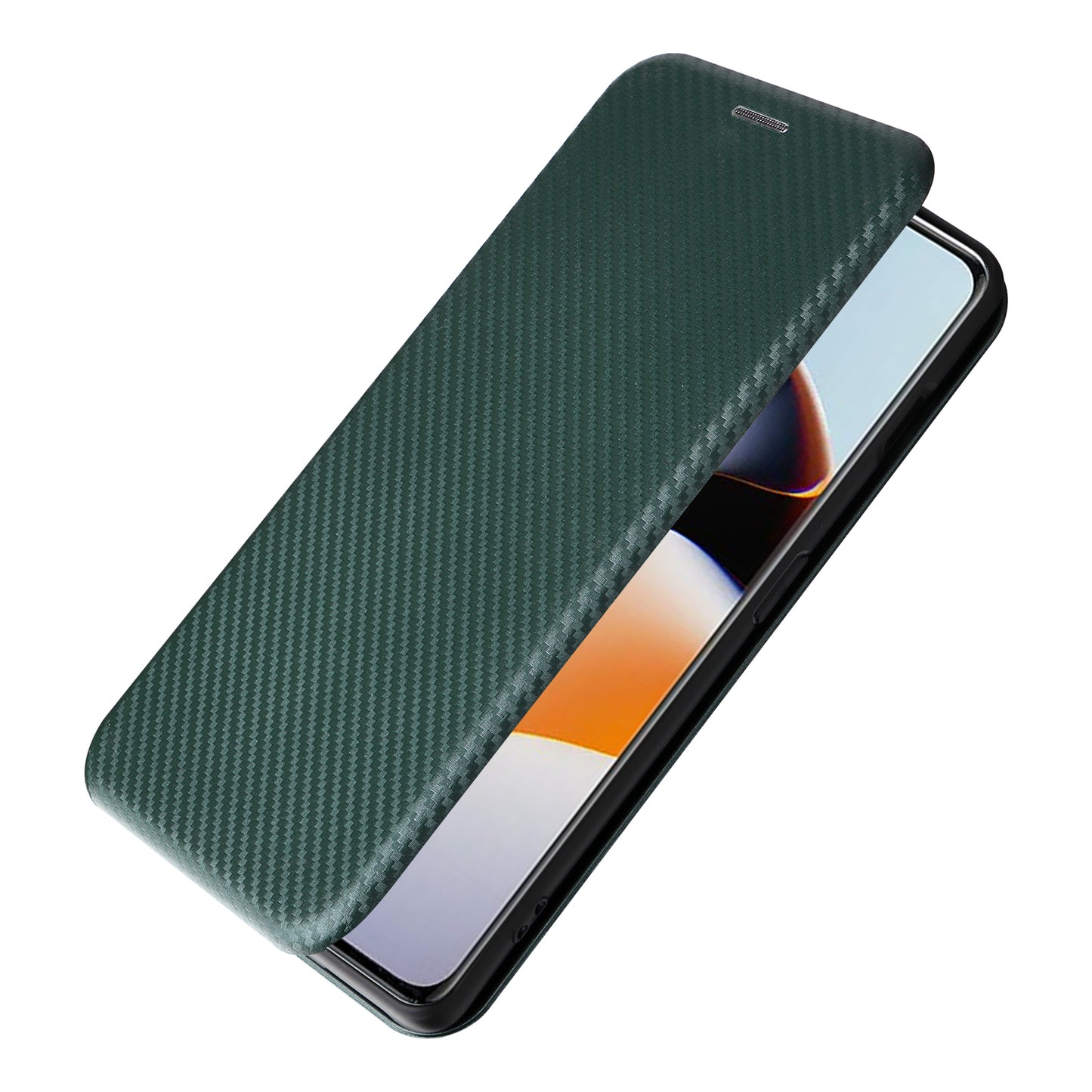 For OnePlus Ace 2 5G / 11R 5G Card Holder Phone Cover Carbon Fiber Texture Leather Phone Stand Case - Green