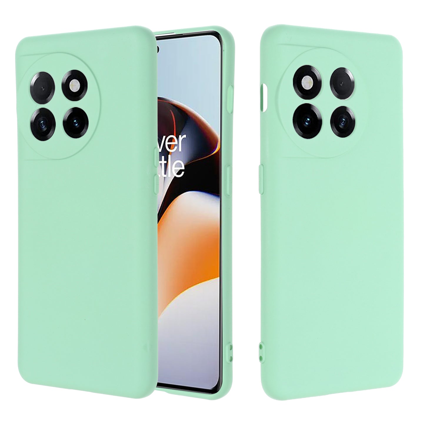 For OnePlus Ace 2 5G / 11R 5G Liquid Silicone Phone Case Anti-Scratch Slim Cover - Green