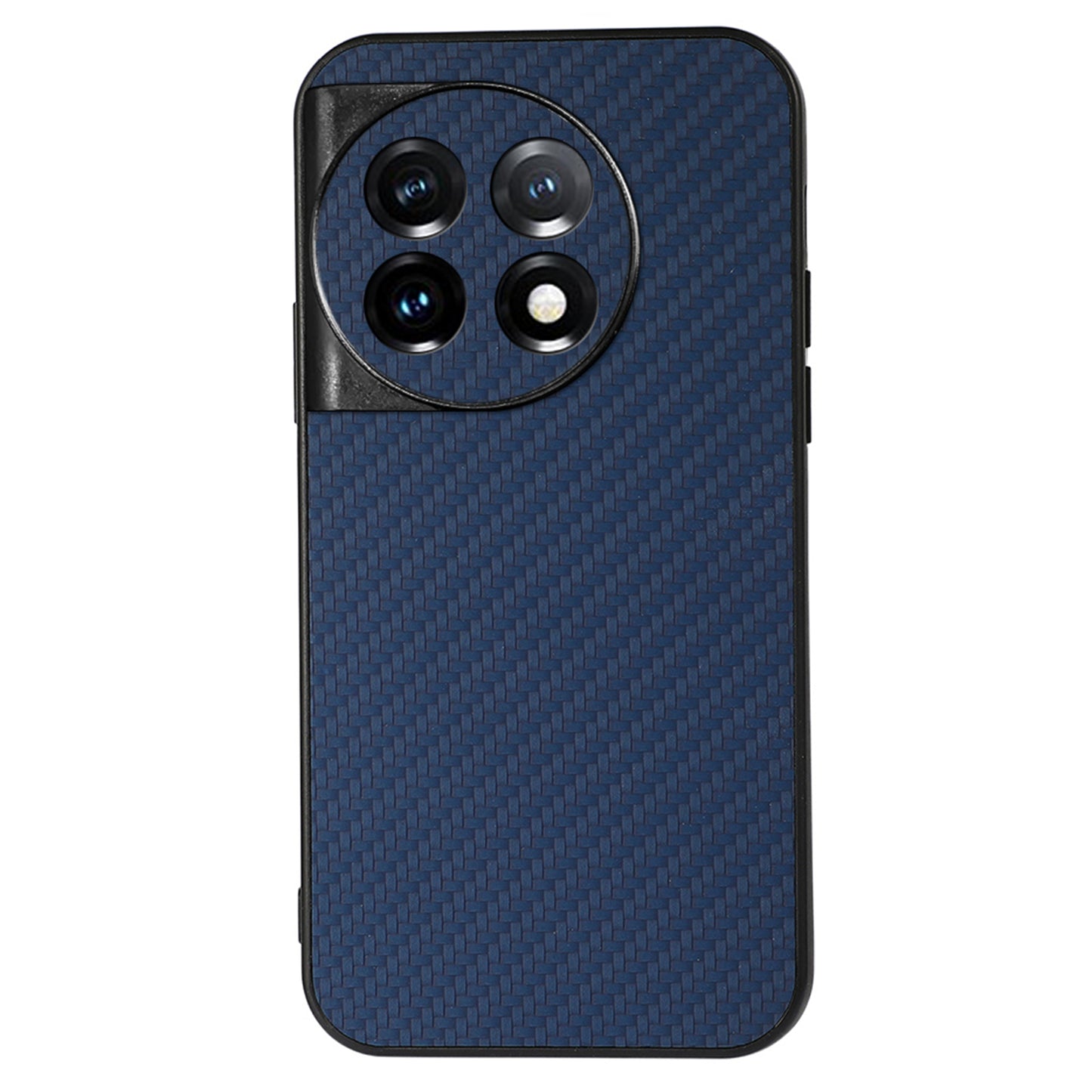 For OnePlus Ace 2 5G / 11R 5G PU Leather Coated TPU Drop-proof Cover Carbon Fiber Texture Phone Case - Blue