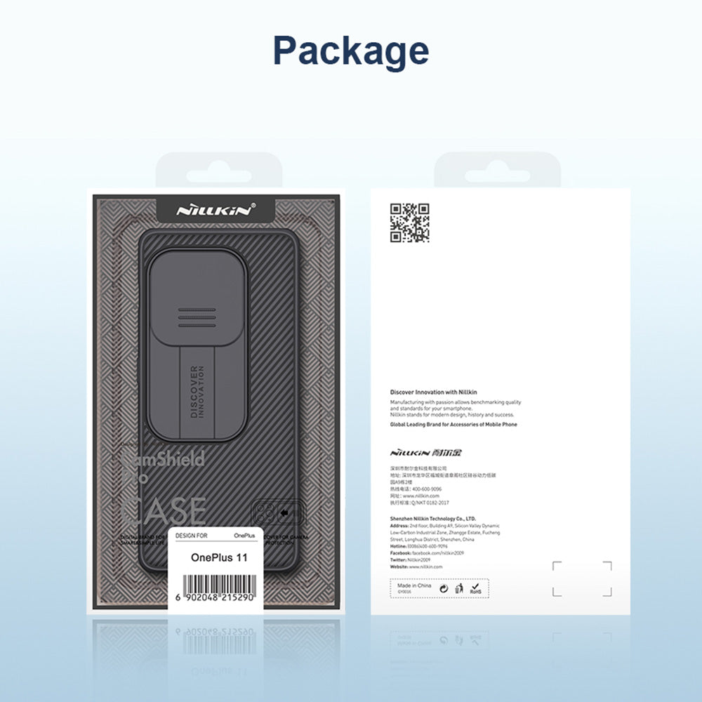 NILLKIN CamShield Pro for OnePlus 11 5G PC+TPU Phone Case Camera Slide Cover Phone Shell - Green