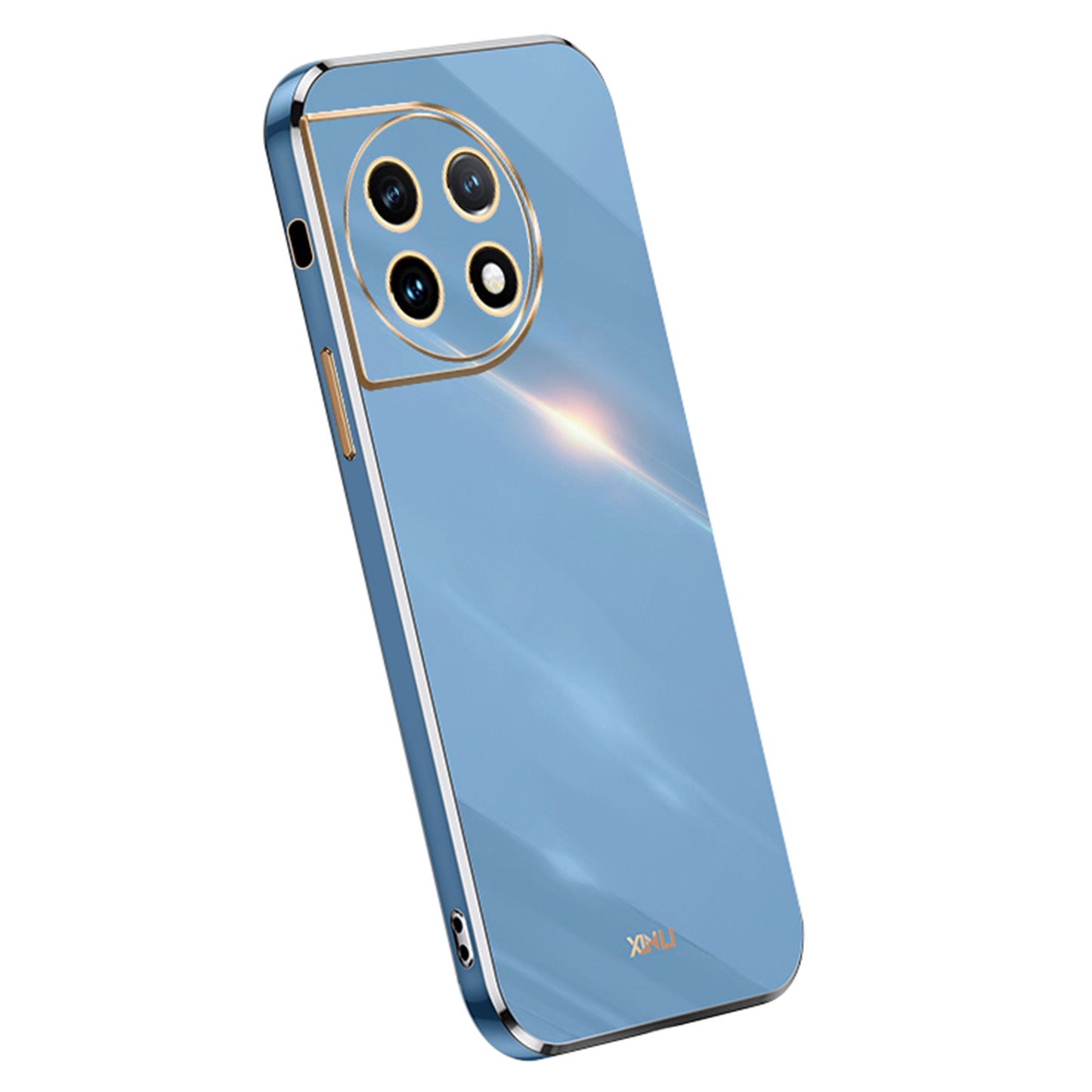 XINLI For OnePlus Ace 2 5G / 11R 5G Electroplating TPU Phone Case Camera Lens Protection Cell Phone Cover - Blue
