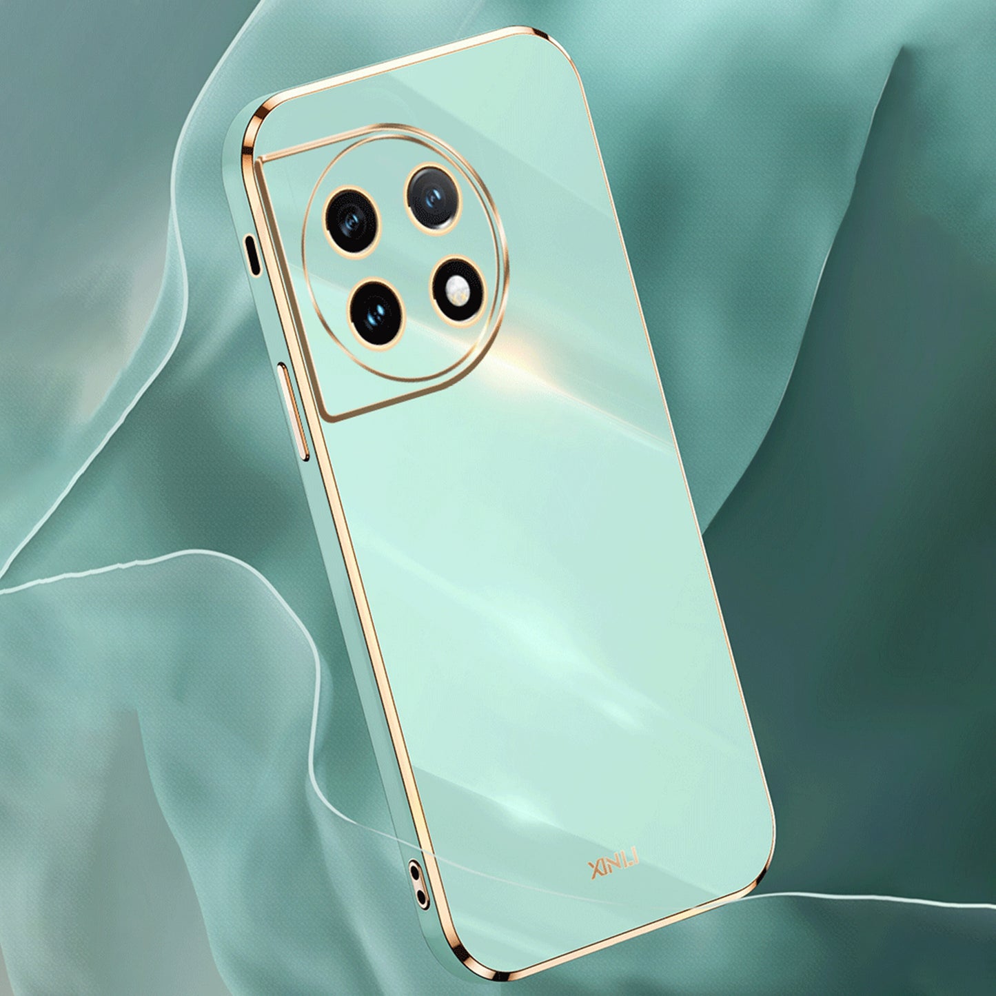 XINLI For OnePlus Ace 2 5G / 11R 5G Electroplating TPU Phone Case Camera Lens Protection Cell Phone Cover - Blue