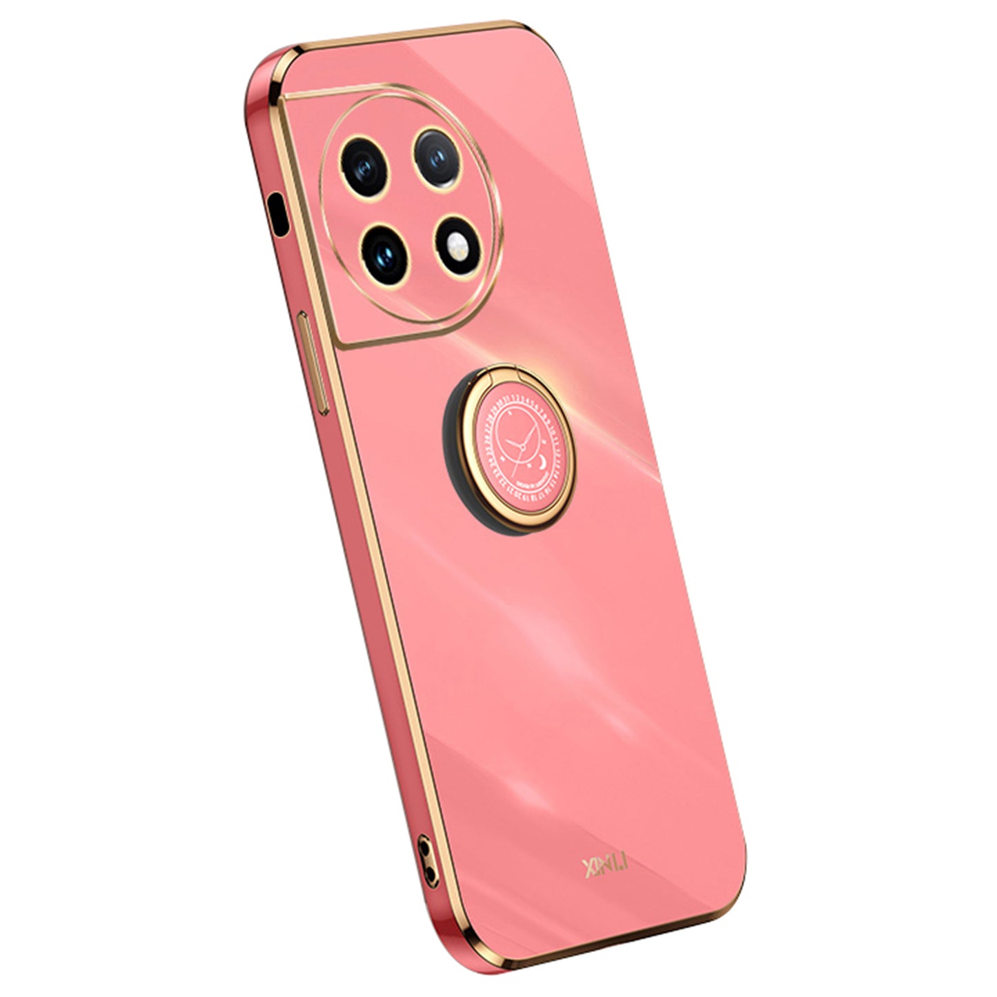 XINLI For OnePlus Ace 2 5G / 11R 5G Electroplating Phone Case Ring Kickstand Soft TPU Phone Cover - Red