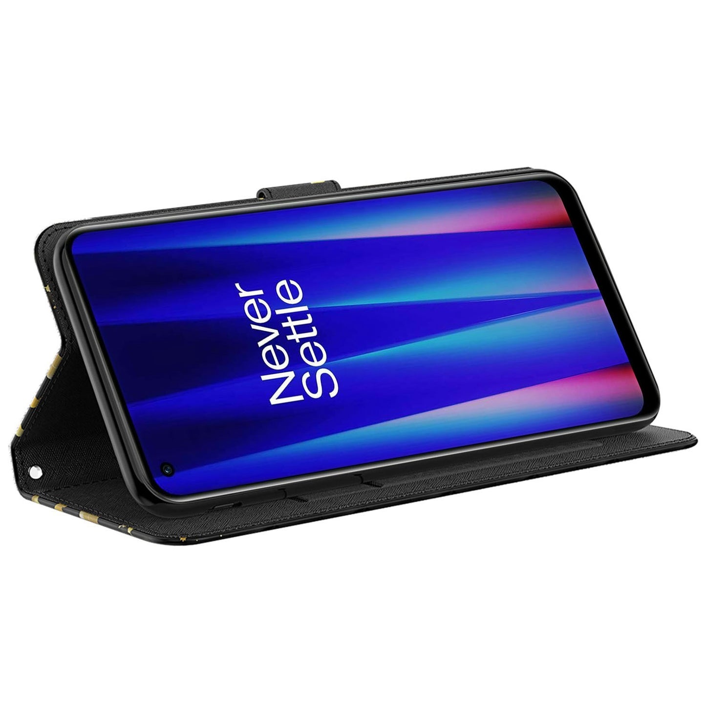 For OnePlus 11 5G PU Leather 3D Pattern Printing Phone Case Flip Wallet Stand Protective Cover - Golden Butterflies