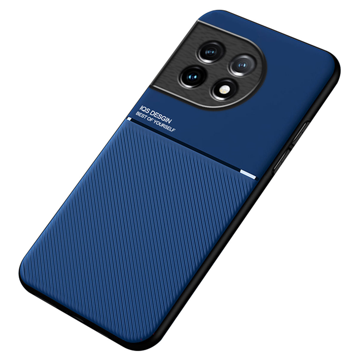 PU Leather TPU Case for OnePlus Ace 2 5G / 11R 5G Protective Slim Case Lines Imprinted Phone Cover - Blue