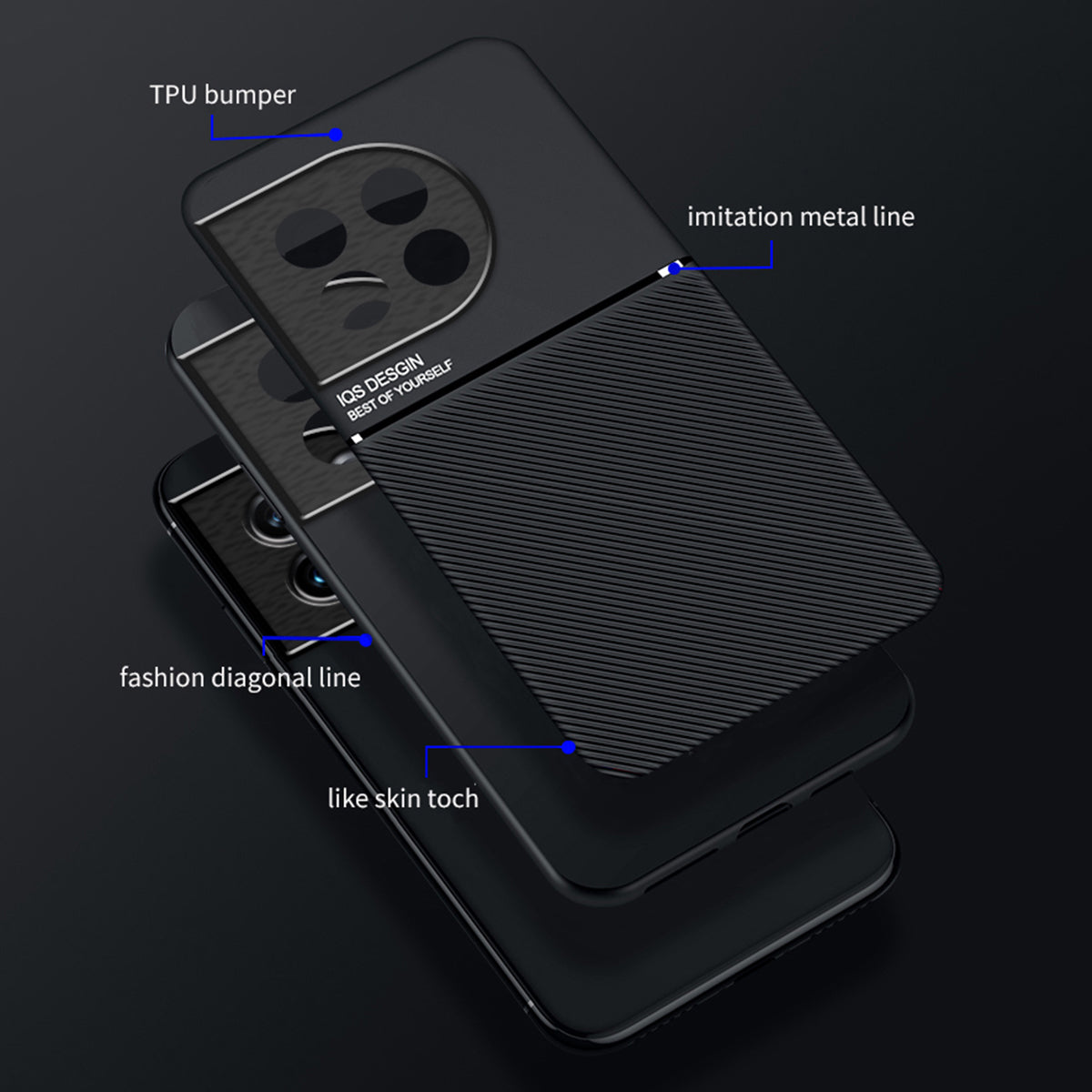 PU Leather TPU Case for OnePlus Ace 2 5G / 11R 5G Protective Slim Case Lines Imprinted Phone Cover - Green