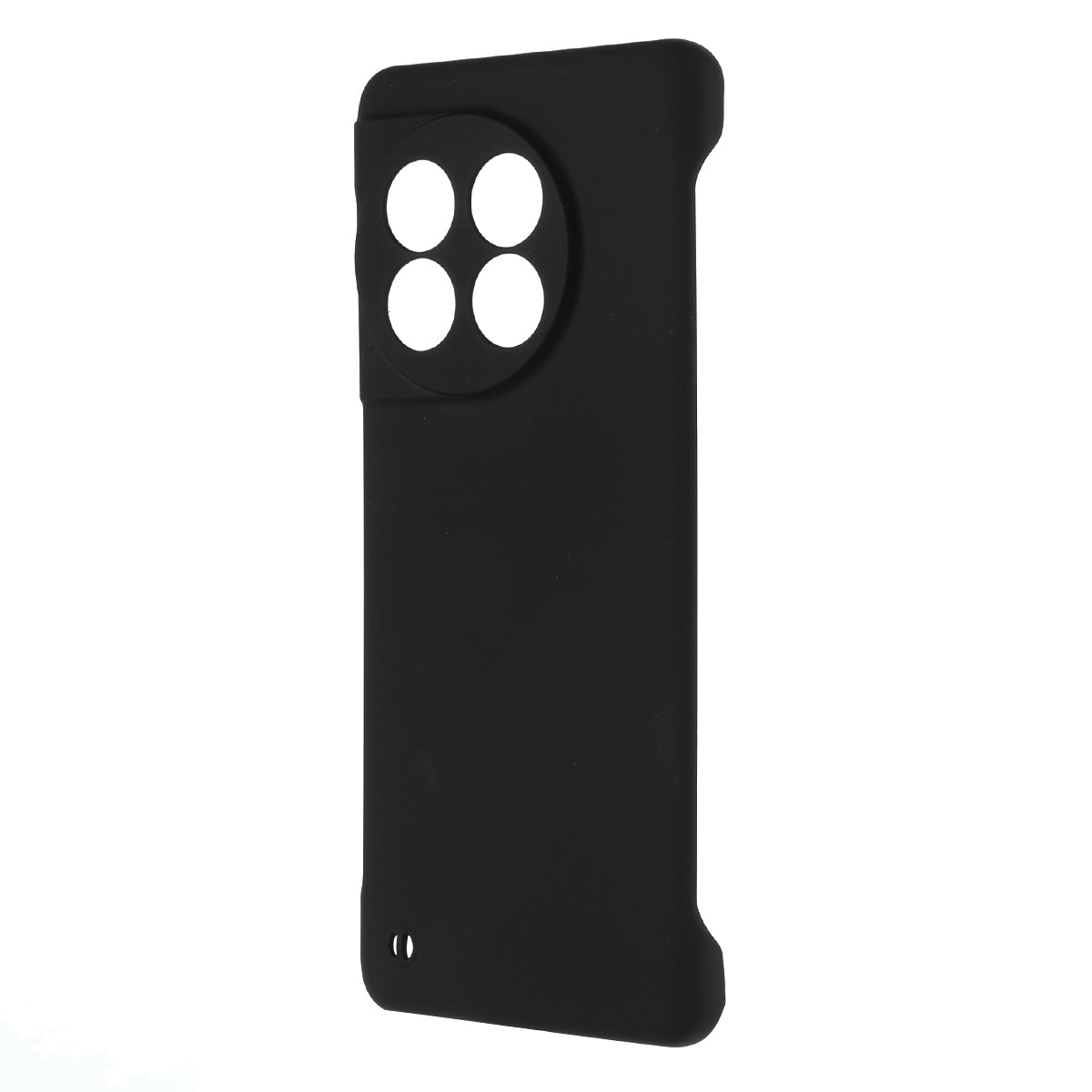 For OnePlus 11 5G Frameless Phone Case Hard PC Skin-touch Shock Absorbent Slim Cover - Black