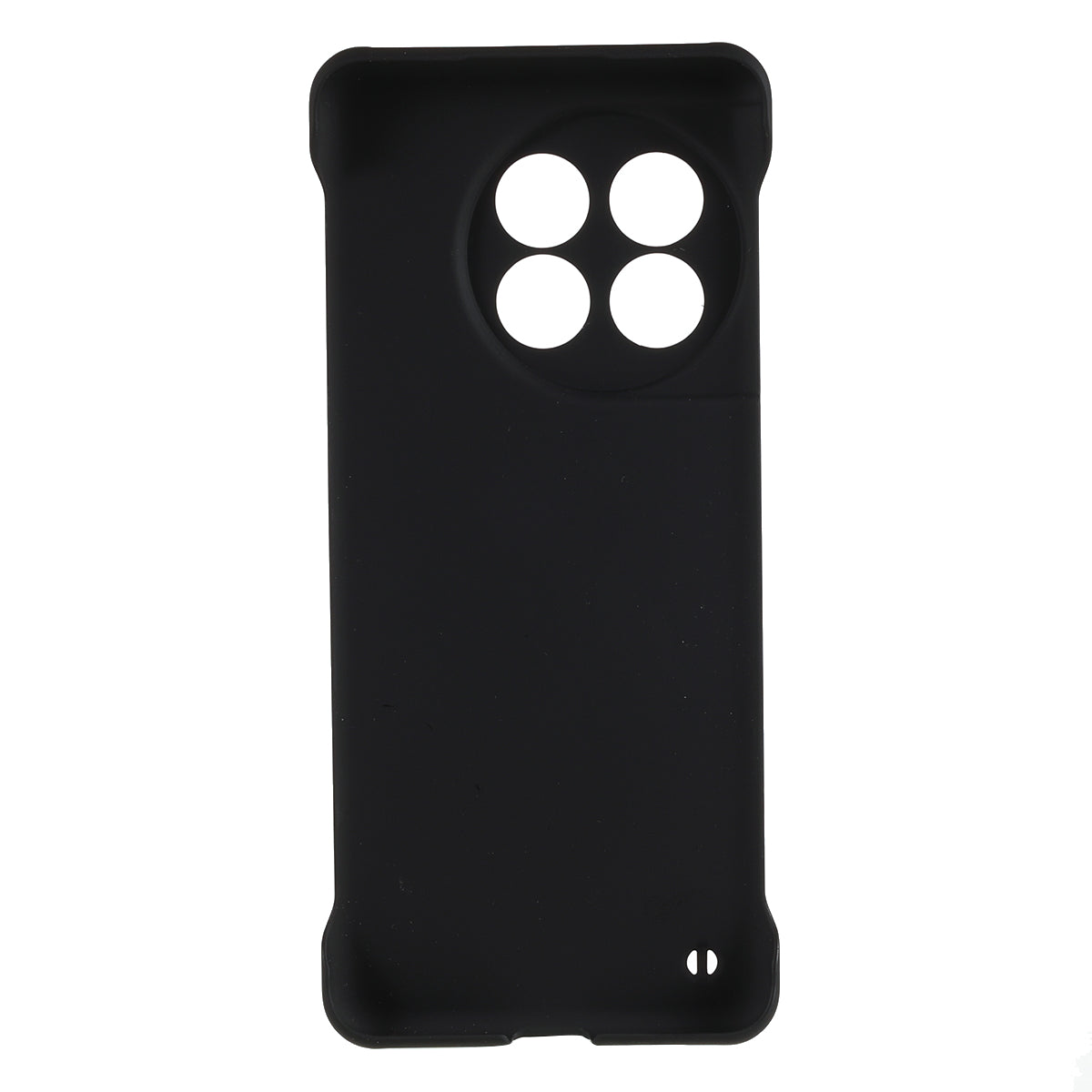 For OnePlus 11 5G Frameless Phone Case Hard PC Skin-touch Shock Absorbent Slim Cover - Black