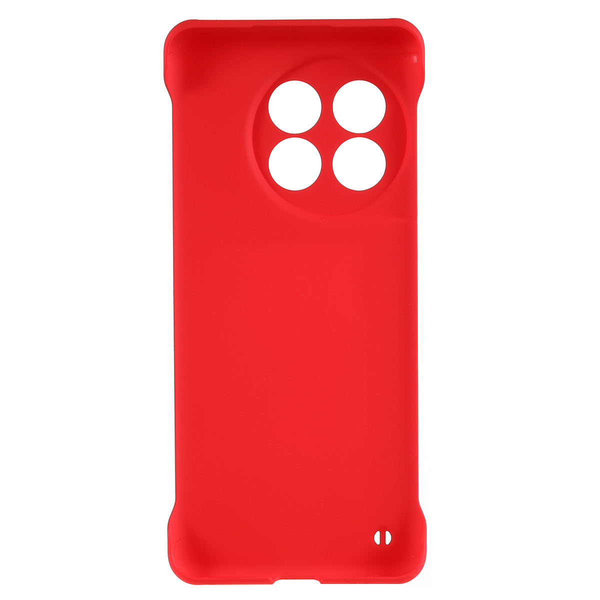 For OnePlus 11 5G Frameless Phone Case Hard PC Skin-touch Shock Absorbent Slim Cover - Red