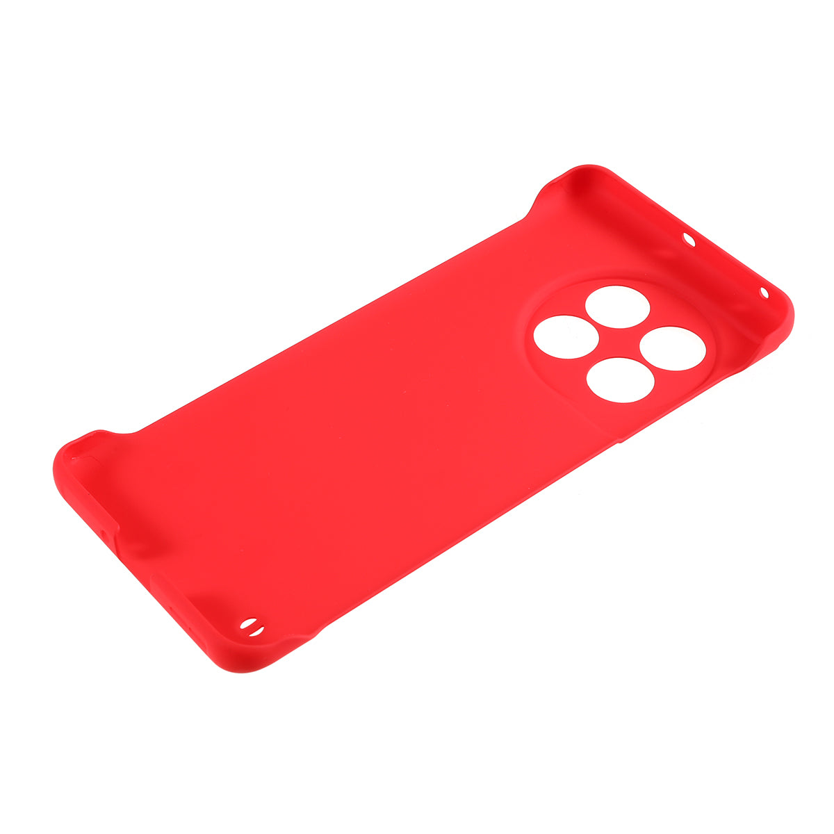 For OnePlus 11 5G Frameless Phone Case Hard PC Skin-touch Shock Absorbent Slim Cover - Red