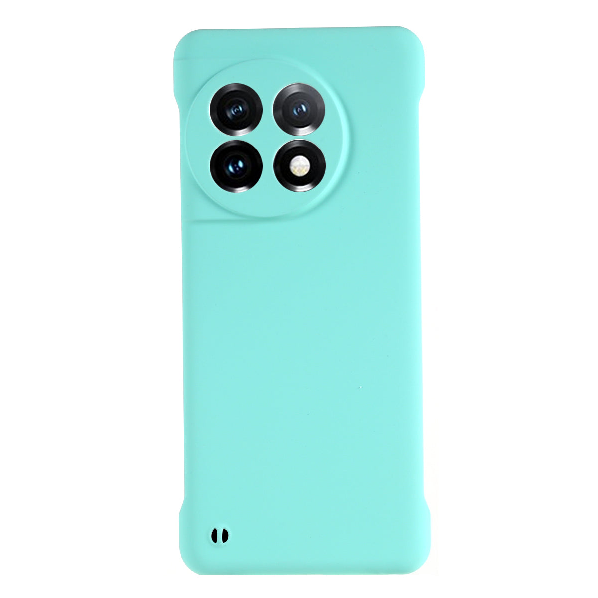 For OnePlus 11 5G Frameless Phone Case Hard PC Skin-touch Shock Absorbent Slim Cover - Light Cyan