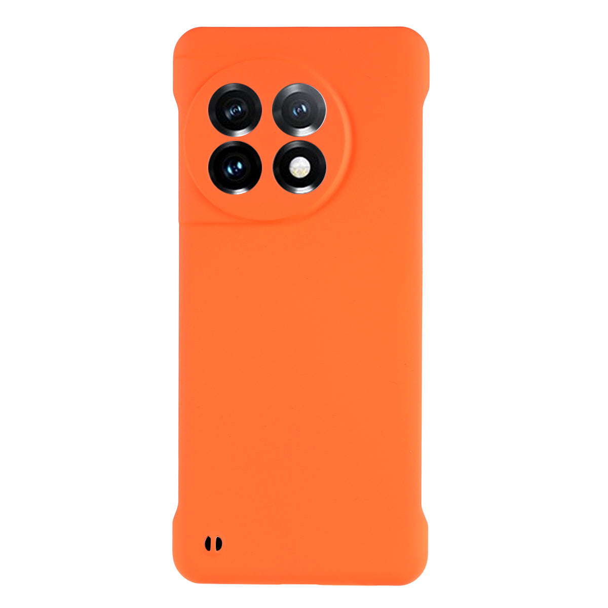 For OnePlus 11 5G Frameless Phone Case Hard PC Skin-touch Shock Absorbent Slim Cover - Orange