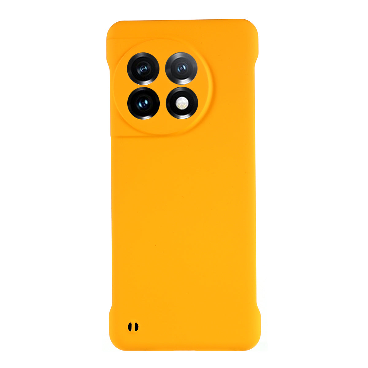 For OnePlus 11 5G Frameless Phone Case Hard PC Skin-touch Shock Absorbent Slim Cover - Yellow