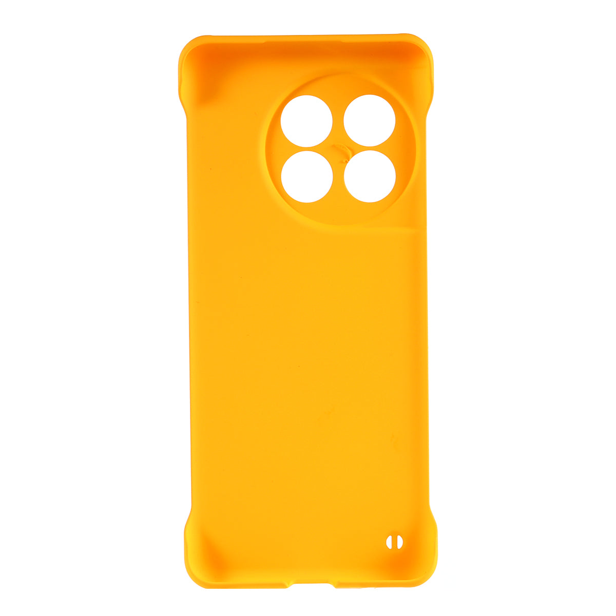 For OnePlus 11 5G Frameless Phone Case Hard PC Skin-touch Shock Absorbent Slim Cover - Yellow