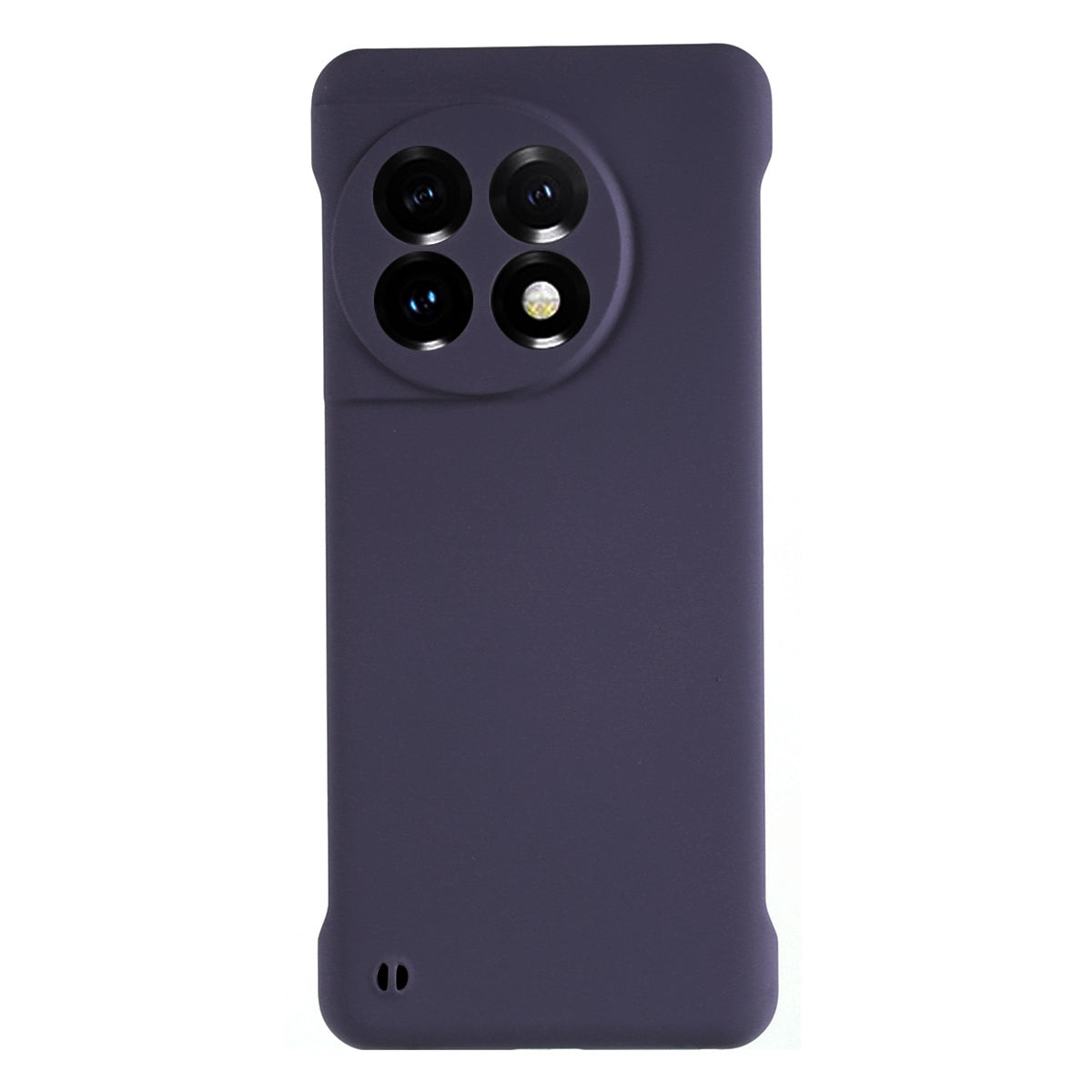 For OnePlus 11 5G Frameless Phone Case Hard PC Skin-touch Shock Absorbent Slim Cover - Dark Purple