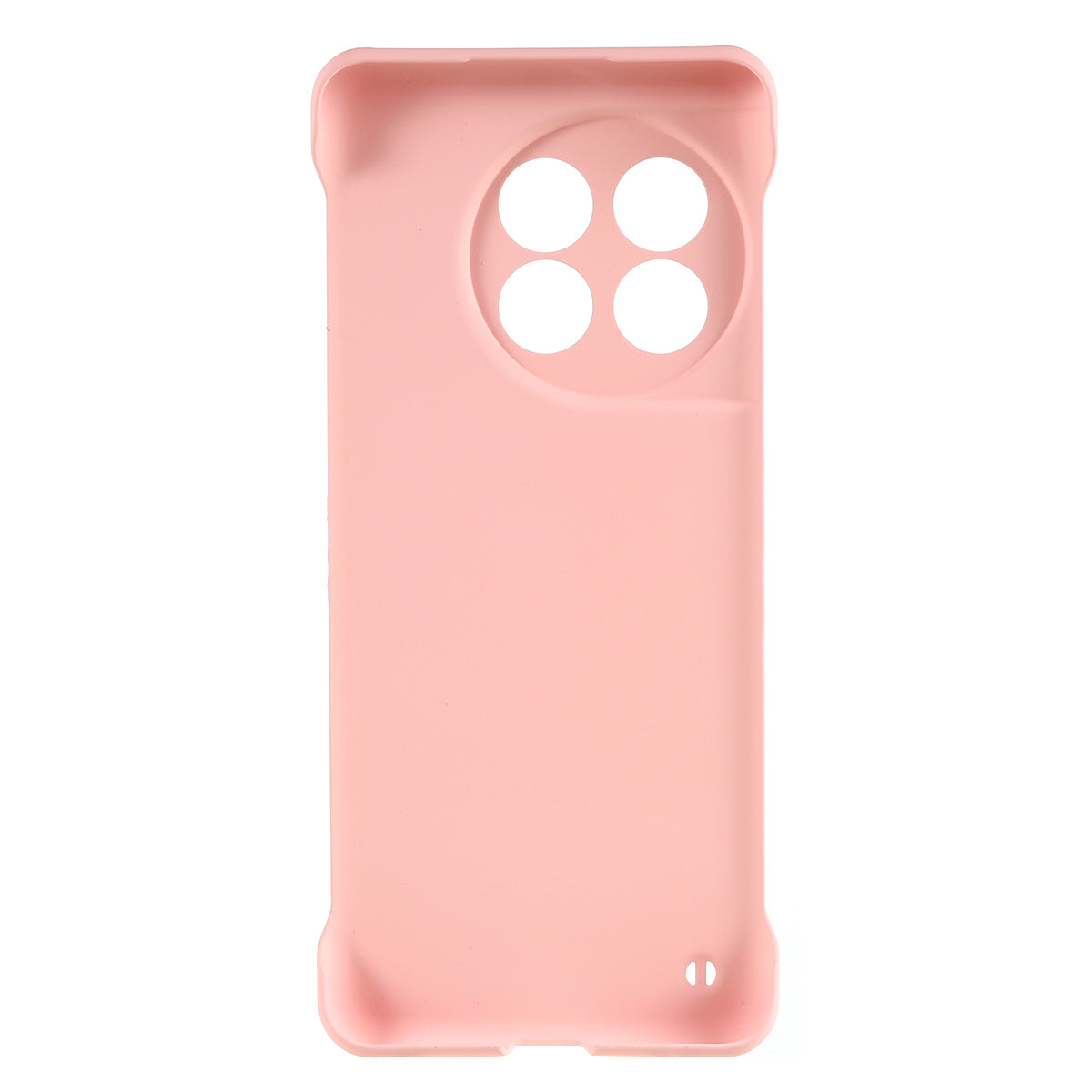 For OnePlus 11 5G Frameless Phone Case Hard PC Skin-touch Shock Absorbent Slim Cover - Pink