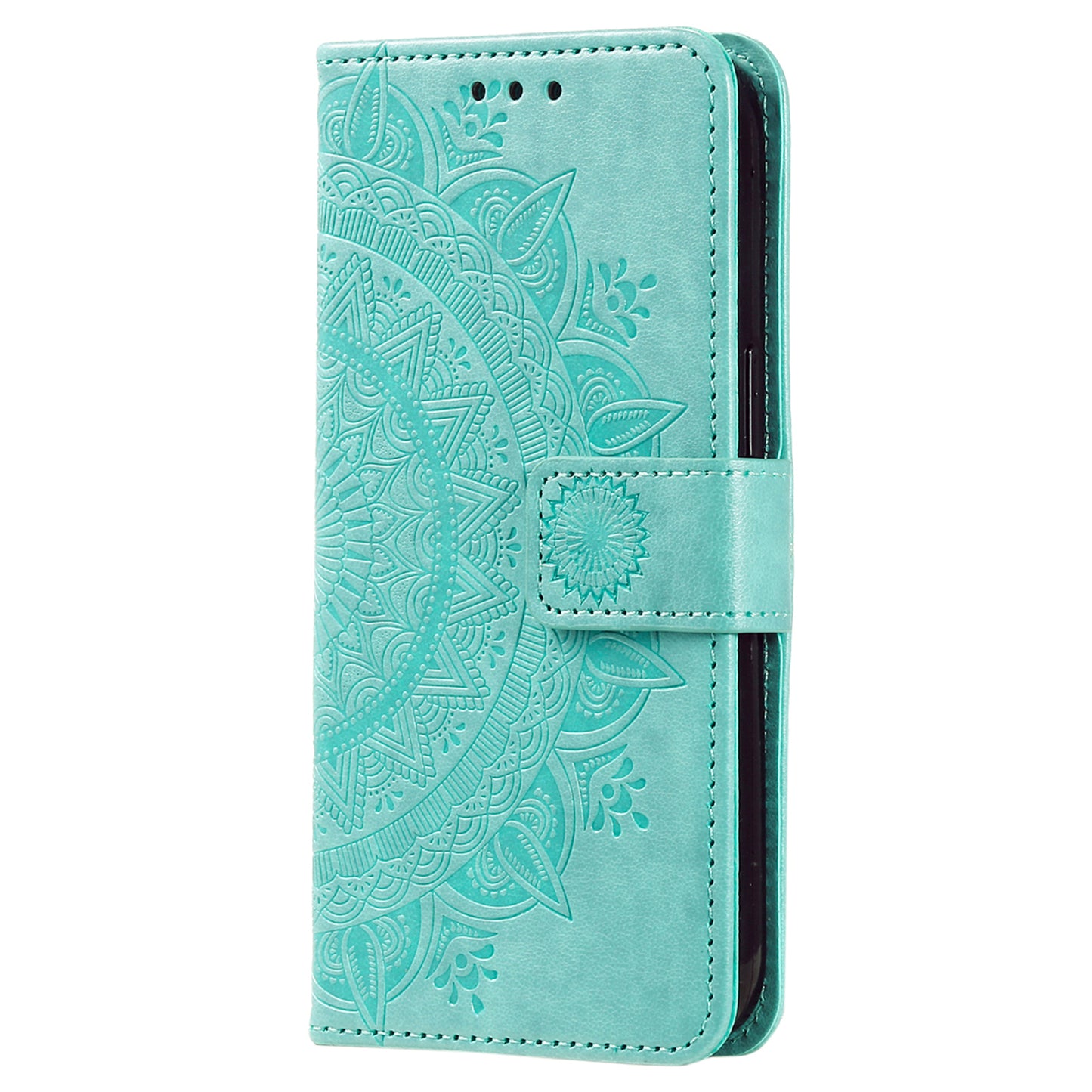 Leather Flip Case for OnePlus 11 5G Shockproof Phone Shell Mandala Flower Pattern Wallet Phone Cover - Green