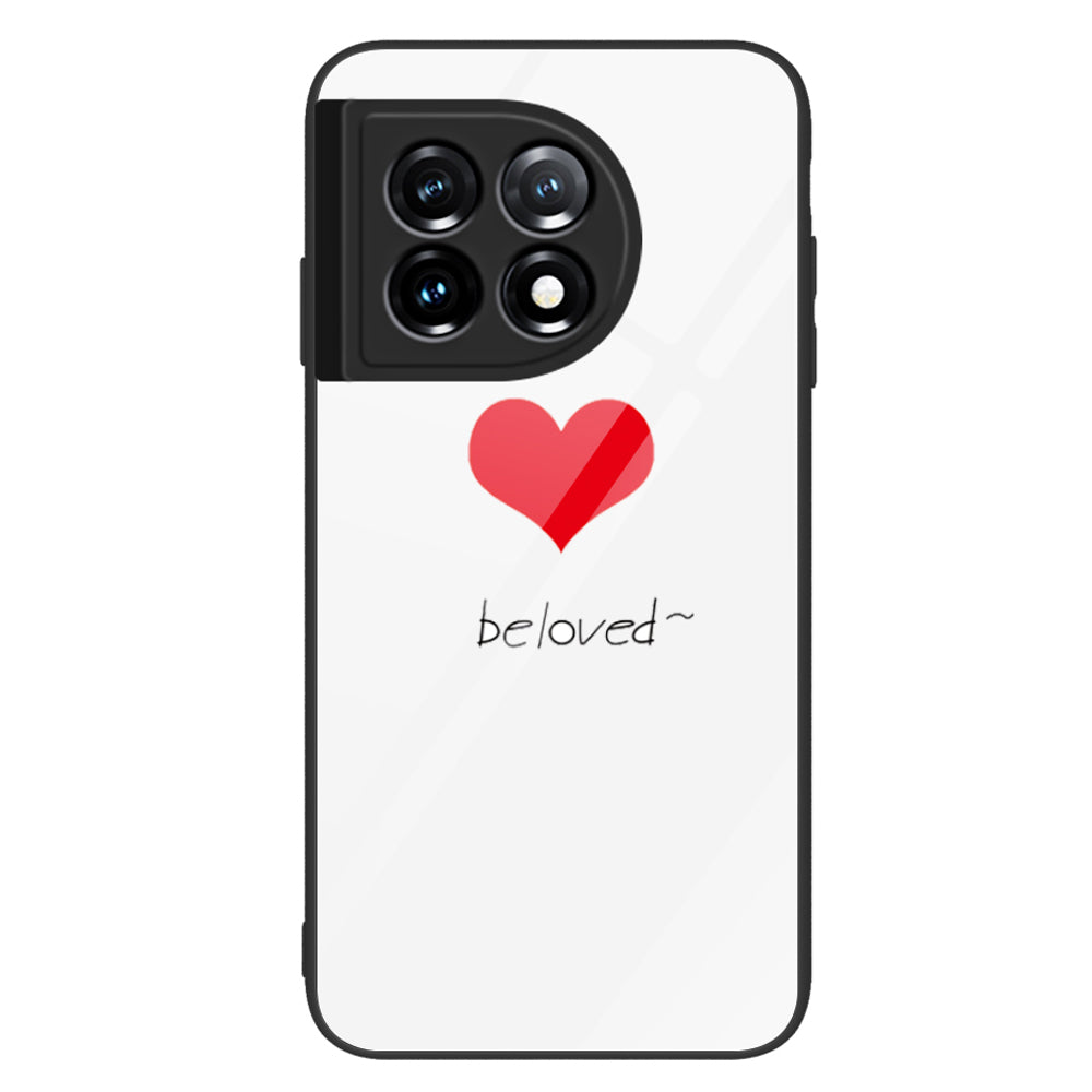 For OnePlus 11 5G Pattern Printing Anti-scratch Phone Case Tempered Glass+PC+TPU Cell Phone Cover - Beloved