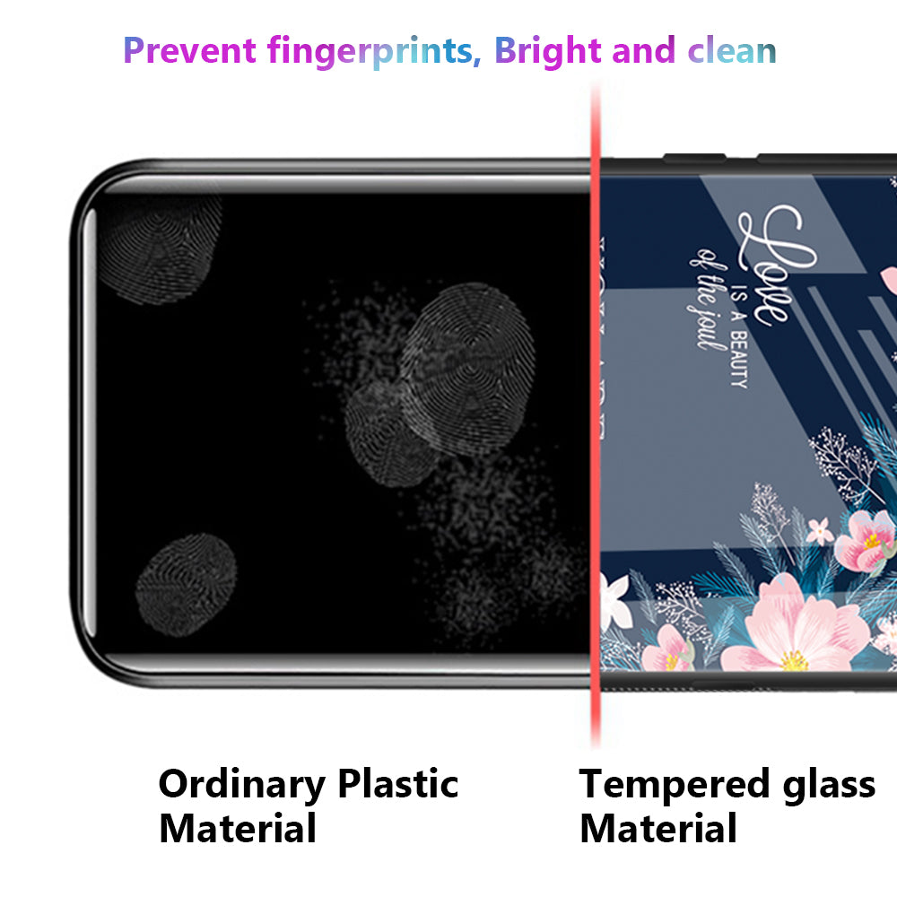 For OnePlus 11 5G Pattern Printing Anti-scratch Phone Case Tempered Glass+PC+TPU Cell Phone Cover - For Love / White