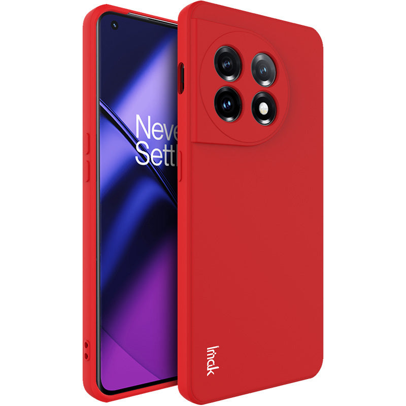 IMAK UC-4 Series Anti-Drop Slim Case for OnePlus 11 5G TPU Case Straight Edge Cell Phone Cover - Red
