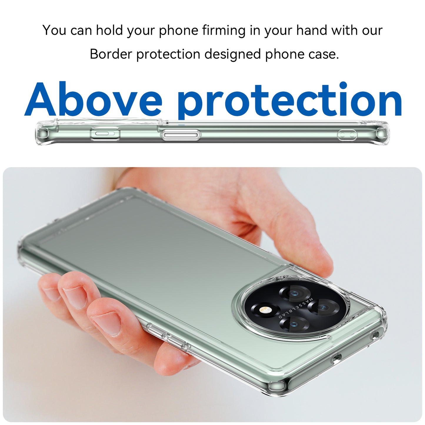 Candy Series Phone Cover for OnePlus 11 5G , Soft TPU Cell Phone Protective Case - Transparent