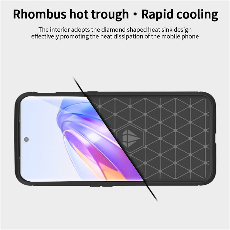 MOFI JK TPU Series-1 Brushed TPU Cover for OnePlus 11R 5G / Ace 2 5G Carbon Fiber Phone Shell - Red