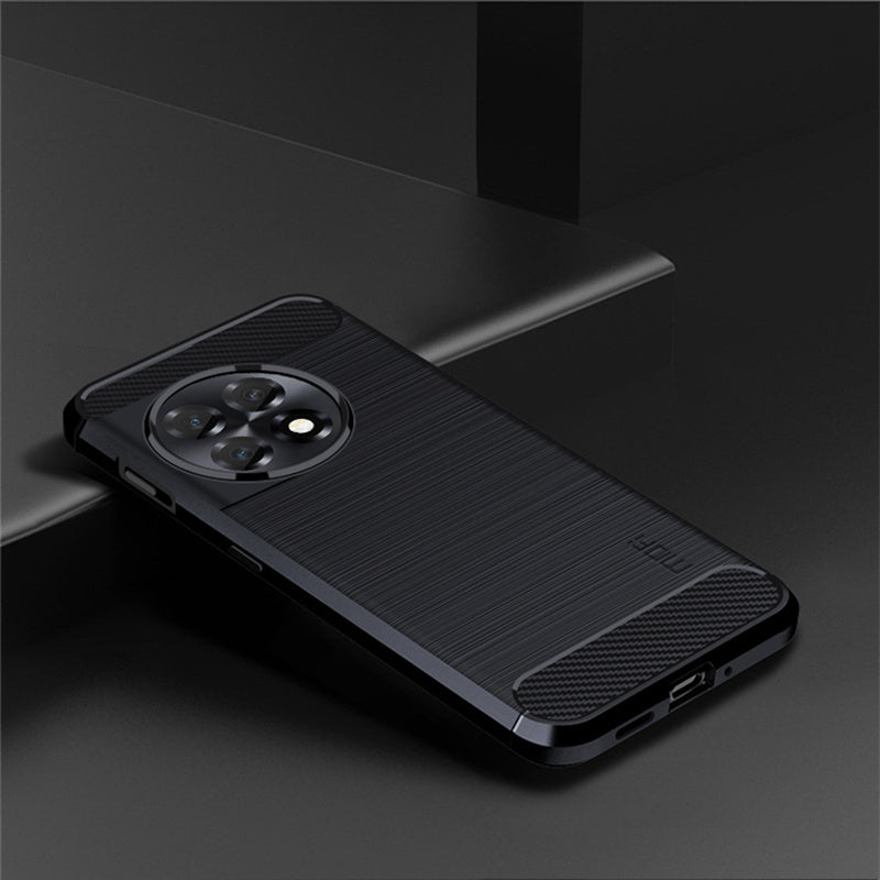 MOFI JK TPU Series-1 Brushed TPU Cover for OnePlus 11R 5G / Ace 2 5G Carbon Fiber Phone Shell - Blue