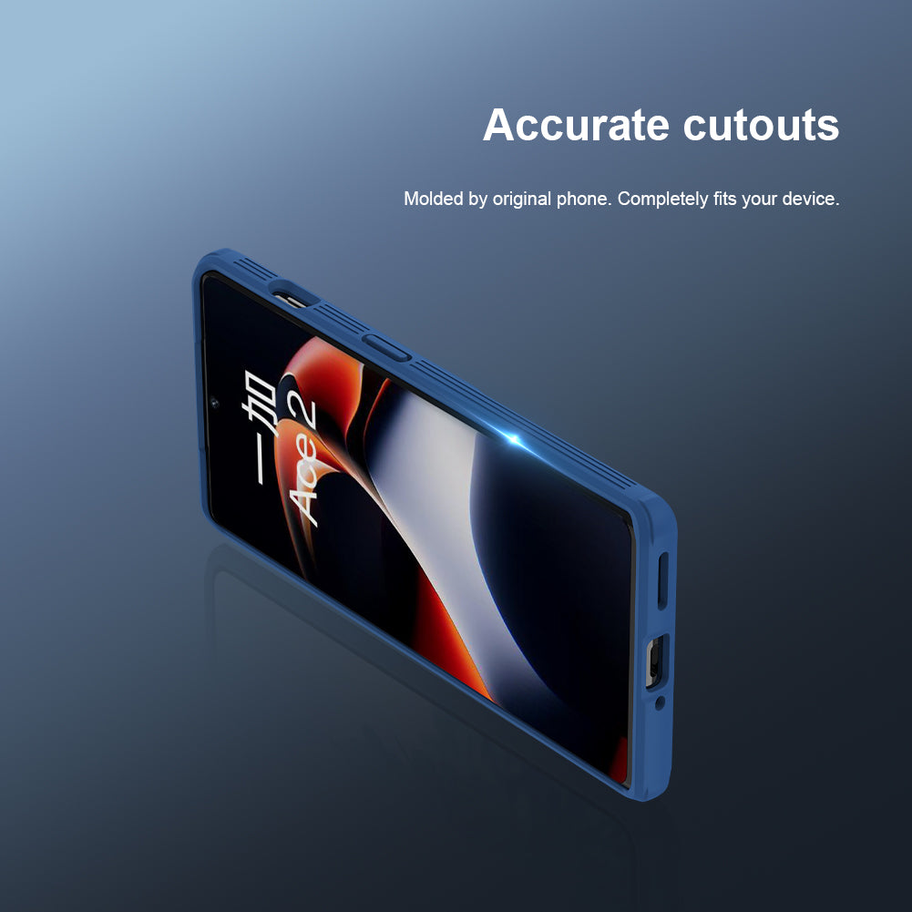 NILLKIN CamShield Pro for OnePlus Ace 2 5G / 11R 5G Drop-proof Case PC+TPU Hybrid Phone Cover with Camera Slide Lid - Blue