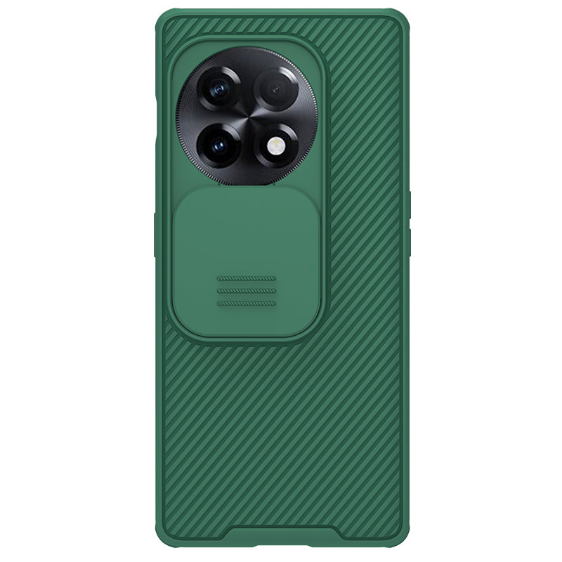 NILLKIN CamShield Pro for OnePlus Ace 2 5G / 11R 5G Drop-proof Case PC+TPU Hybrid Phone Cover with Camera Slide Lid - Green