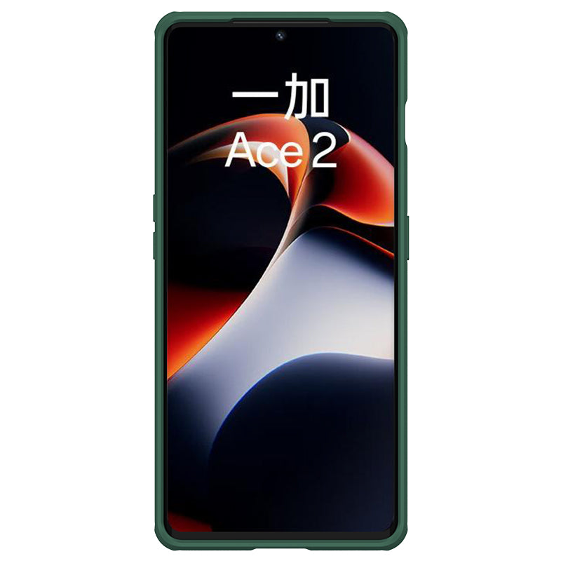 NILLKIN CamShield Pro for OnePlus Ace 2 5G / 11R 5G Drop-proof Case PC+TPU Hybrid Phone Cover with Camera Slide Lid - Green