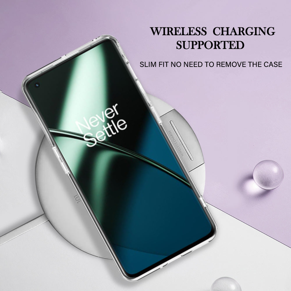 YB IMD Series-16 Style E Phone Case For OnePlus 11 5G , 2.0mm Electroplating IMD Marble Pattern TPU Cover - Blue