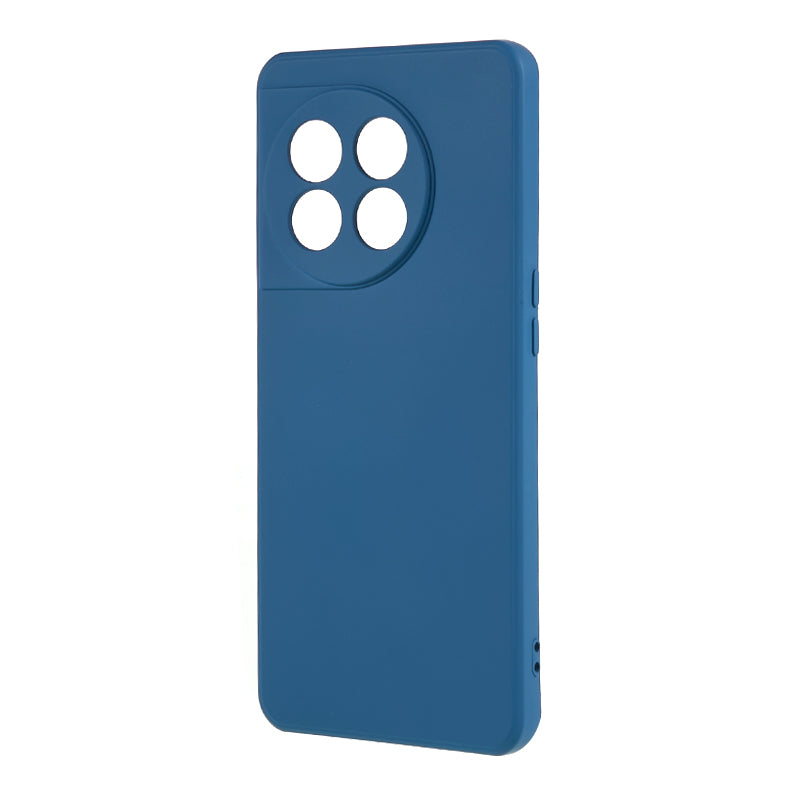For OnePlus 11 5G TPU Phone Case Smooth Touch Rubberized Cover with Fiber Lining - Sapphire