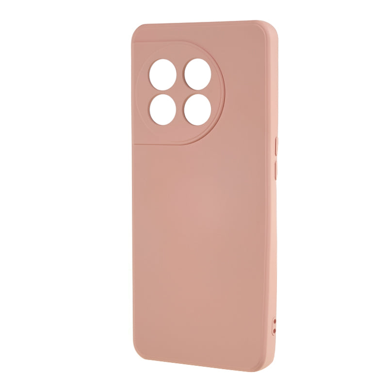 For OnePlus 11 5G TPU Phone Case Smooth Touch Rubberized Cover with Fiber Lining - Pink