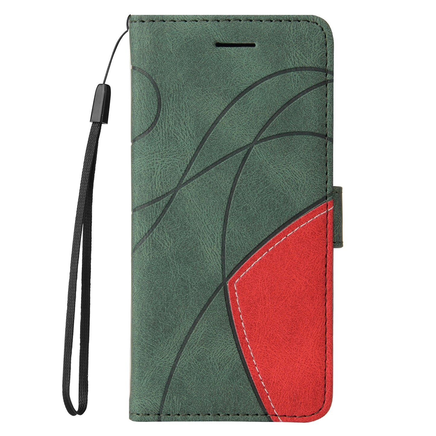KT Leather Series-1 For OnePlus 11 5G Wallet Stand Protective Case Dual-color Splicing PU Leather Phone Cover - Green