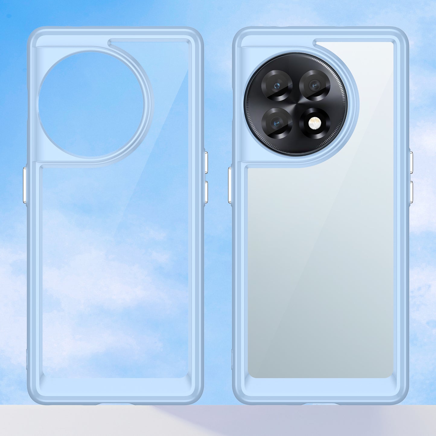 Clear Phone Shell for OnePlus Ace 2 5G / 11R 5G Drop-proof TPU+Acrylic Phone Case Protective Cover - Blue