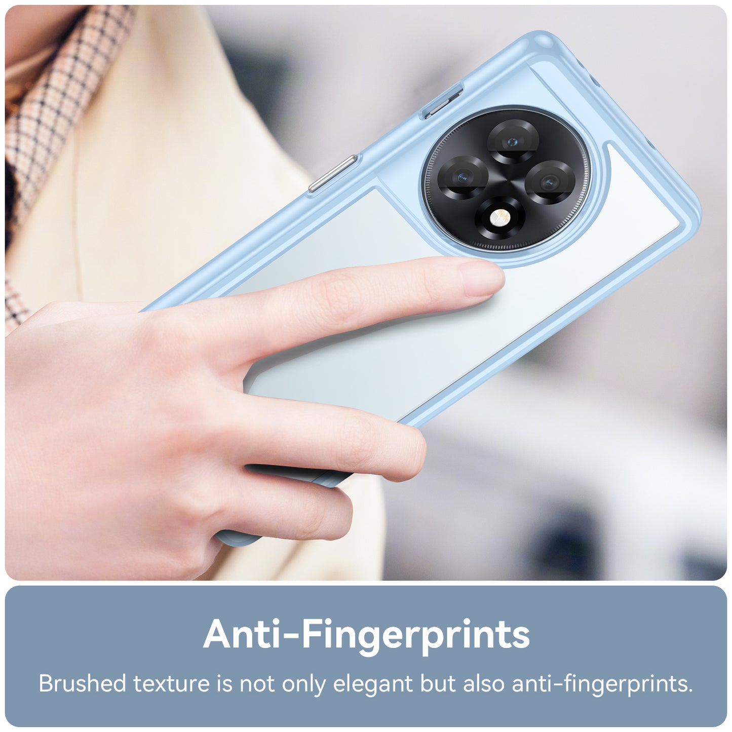 Clear Phone Shell for OnePlus Ace 2 5G / 11R 5G Drop-proof TPU+Acrylic Phone Case Protective Cover - Blue