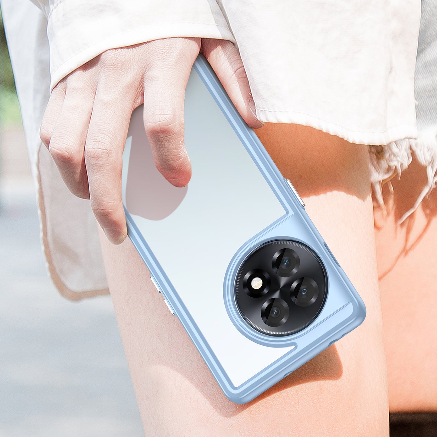 Clear Phone Shell for OnePlus Ace 2 5G / 11R 5G Drop-proof TPU+Acrylic Phone Case Protective Cover - Blue