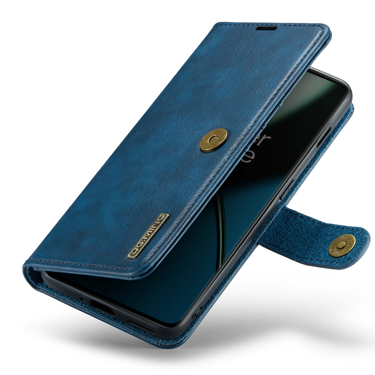 DG.MING For OnePlus 11 5G Detachable Magnetic Anti-drop Case Split Leather Wallet Stand Phone Cover - Blue