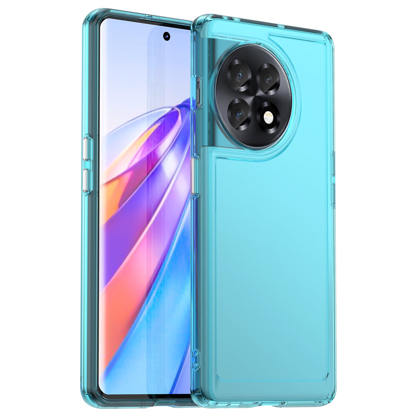 Candy Series For OnePlus Ace 2 5G / 11R 5G Shockproof TPU Phone Cover Soft Cell Phone Case - Transparent Blue