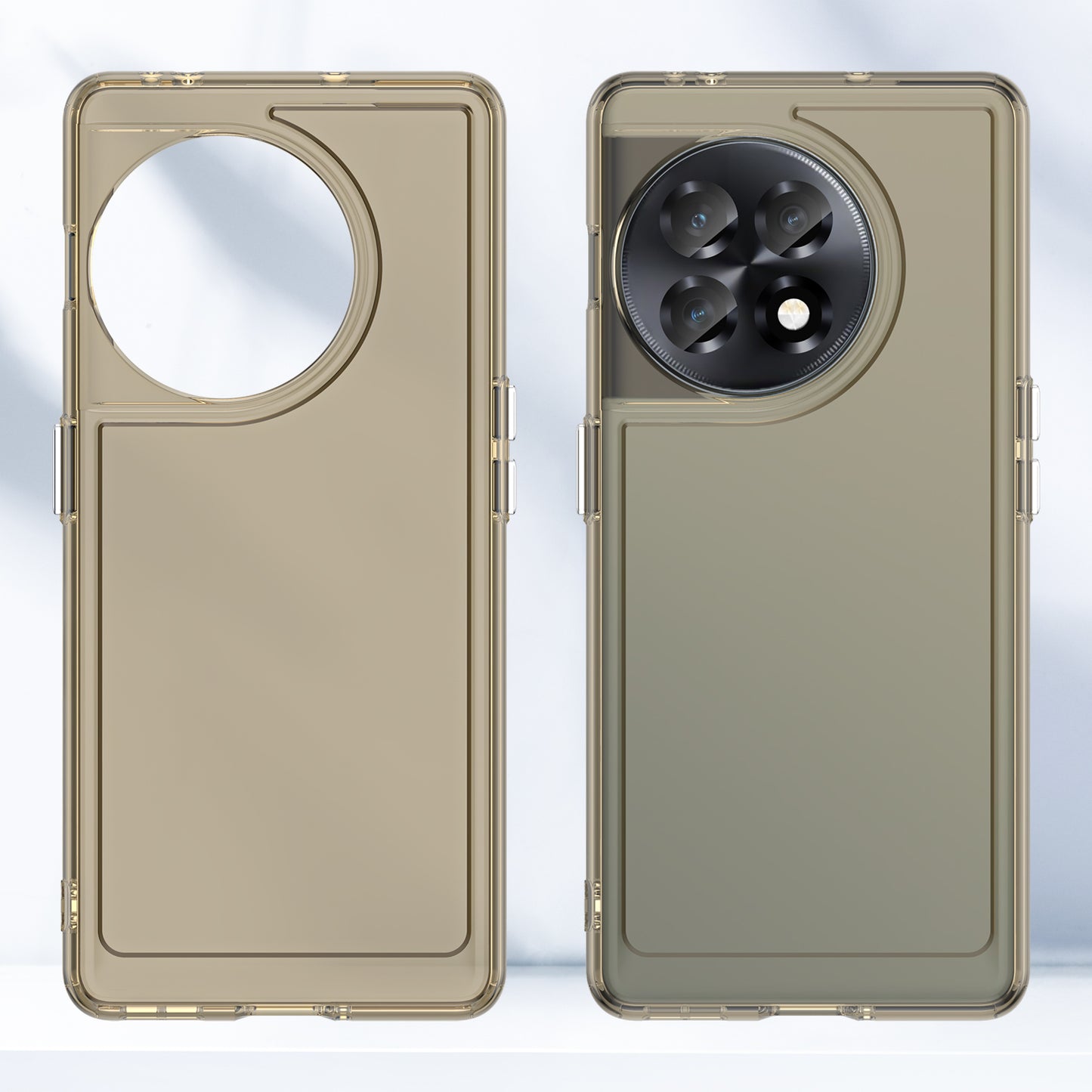 Candy Series For OnePlus Ace 2 5G / 11R 5G Shockproof TPU Phone Cover Soft Cell Phone Case - Transparent Grey