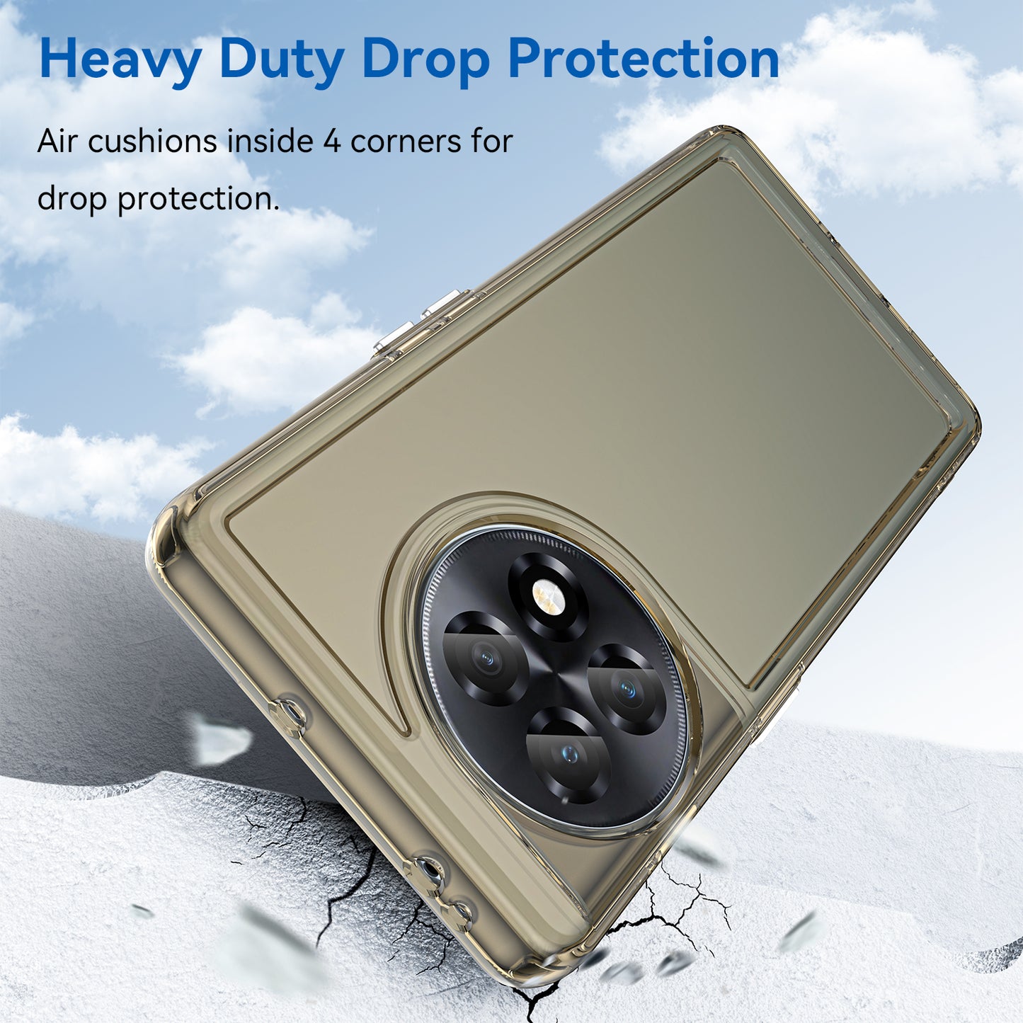 Candy Series For OnePlus Ace 2 5G / 11R 5G Shockproof TPU Phone Cover Soft Cell Phone Case - Transparent Grey