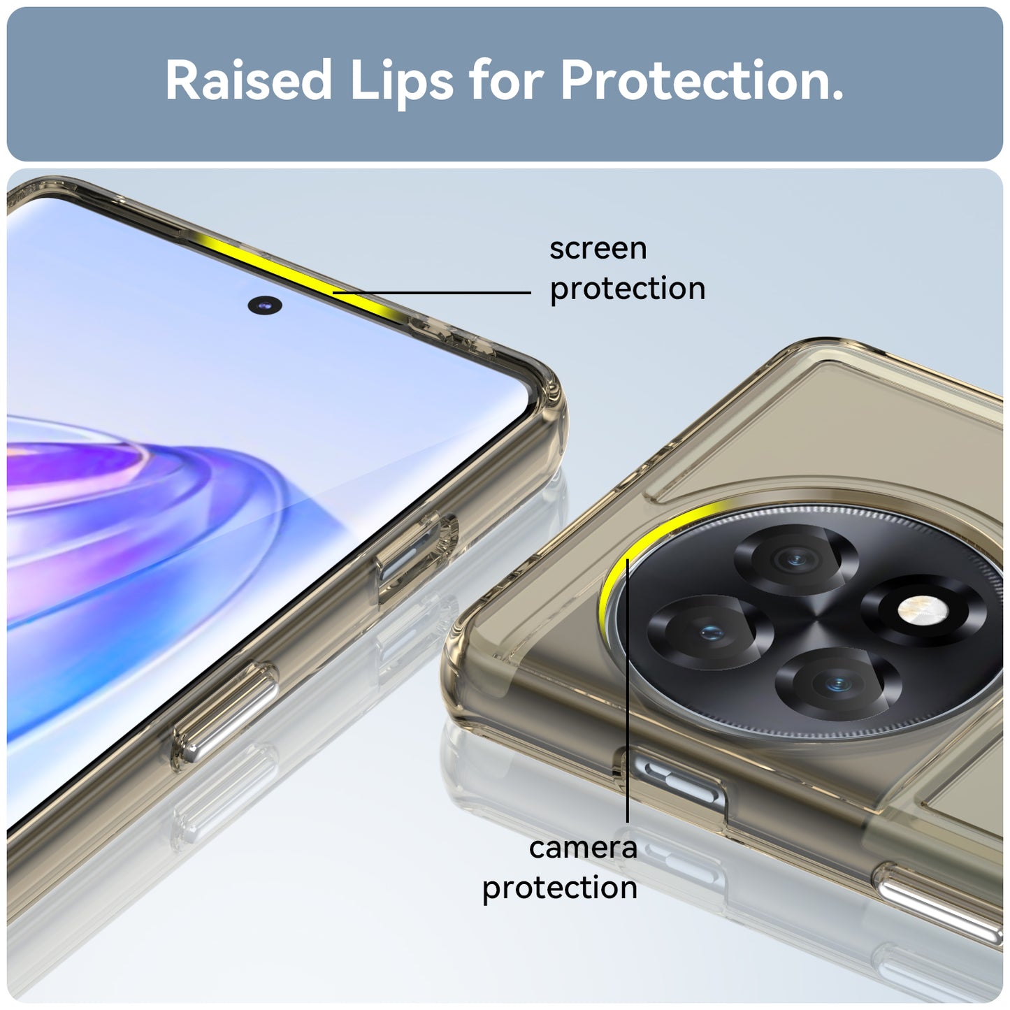 Candy Series For OnePlus Ace 2 5G / 11R 5G Shockproof TPU Phone Cover Soft Cell Phone Case - Transparent Grey