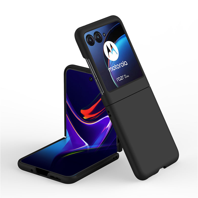 Uniqkart for Motorola Razr 40 Ultra 5G Hard PC Phone Case Ultra-thin Skin-touch Back Cover - Black