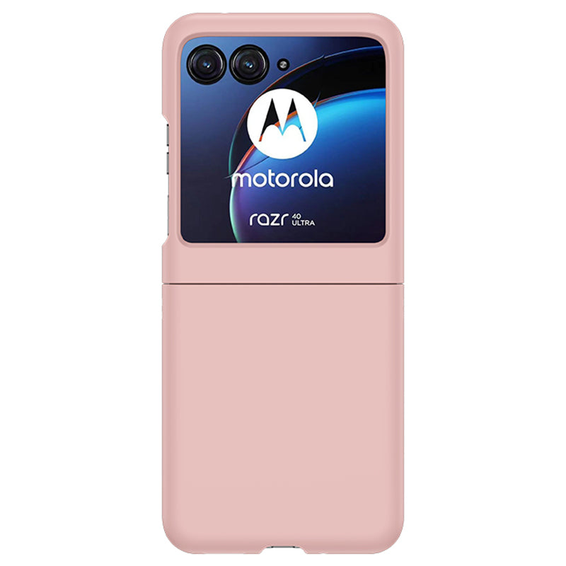 Uniqkart for Motorola Razr 40 Ultra 5G Hard PC Phone Case Ultra-thin Skin-touch Back Cover - Pink