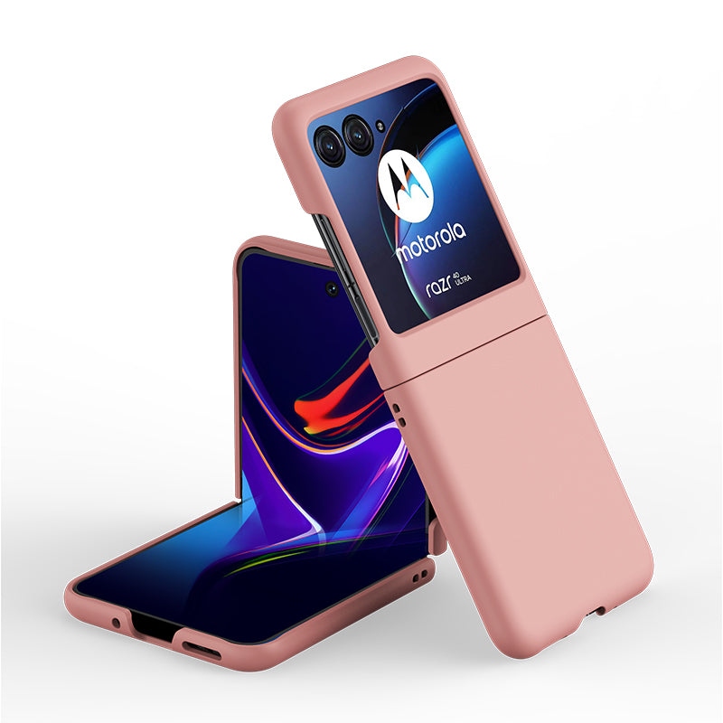 Uniqkart for Motorola Razr 40 Ultra 5G Hard PC Phone Case Ultra-thin Skin-touch Back Cover - Pink